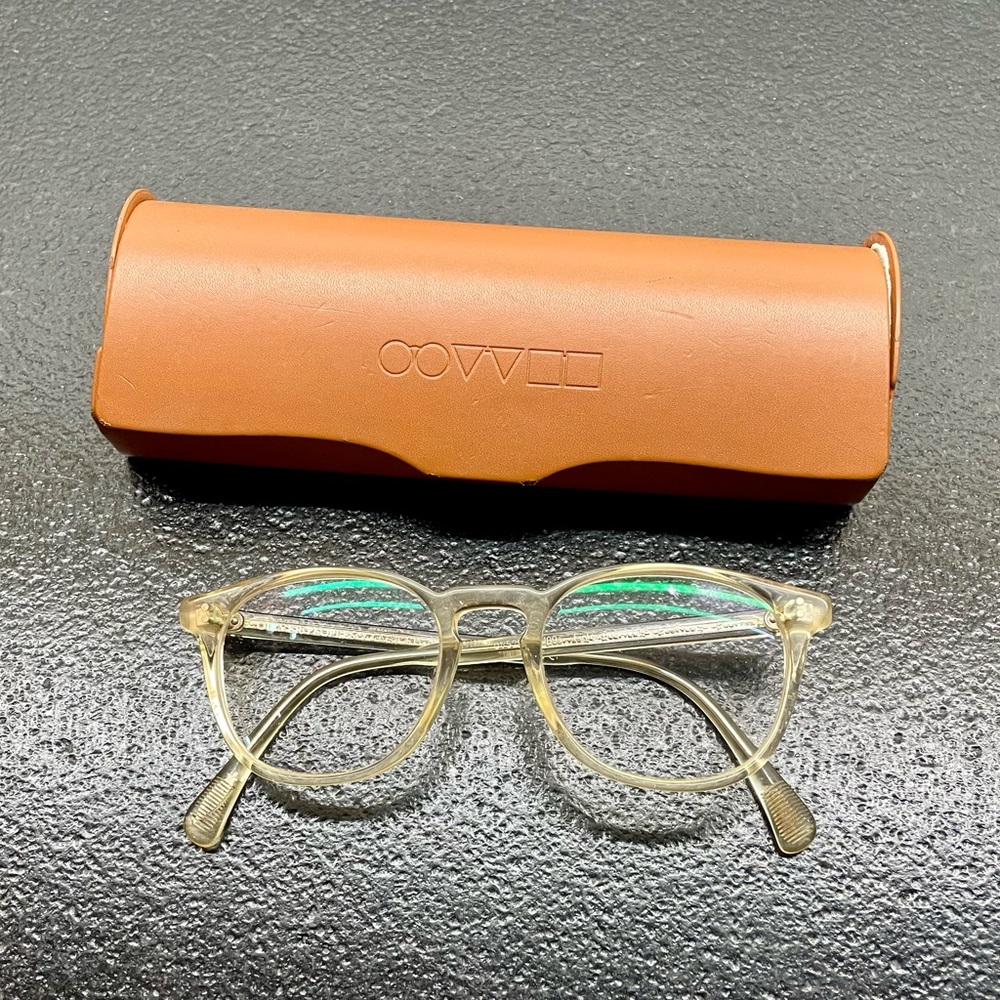 Oliver Peoples OV5298U Finley Esq size 49-20-145 in buff crystal colorway